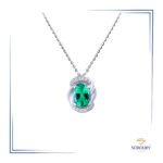 گردنبند زنجیری زمرد 08891